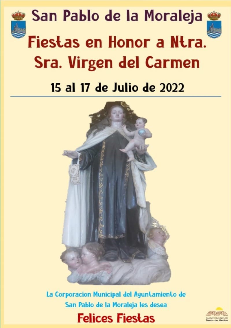 Fiestas patronales en honor a Nuestra Señora del Carmen 2022 San Pablo de la Moraleja
